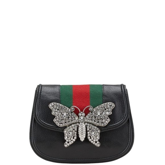GUCCI Black Leather Shoulder Bag - Picture 1 of 16